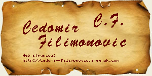 Čedomir Filimonović vizit kartica